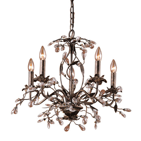 Circeo Five Light Chandelier in Deep Rust (45|8053/5)