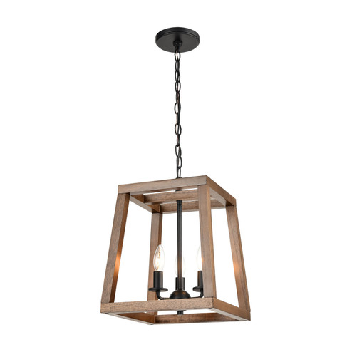 Barrow Three Light Chandelier in Matte Black (45|81415/3)