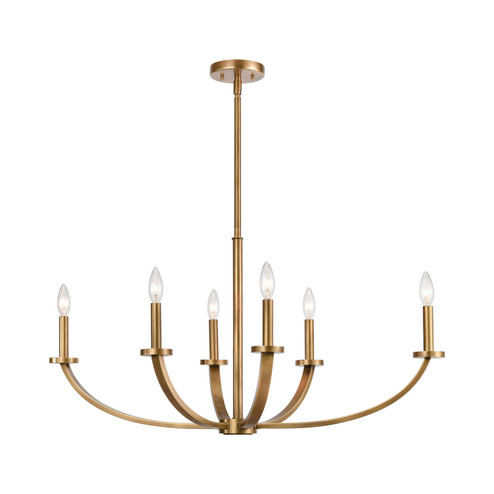 Erindale Six Light Linear Chandelier in Natural (45|89048/6)