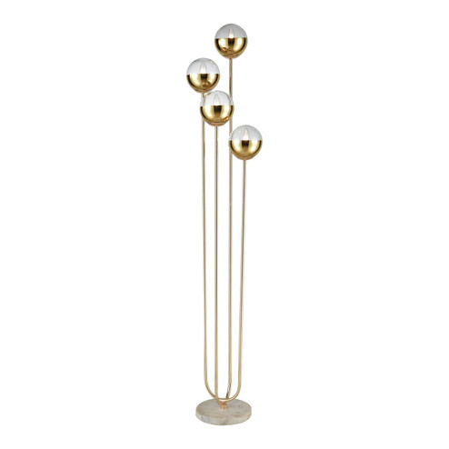 Haute Floreal Four Light Floor Lamp in Gold (45|D3377)