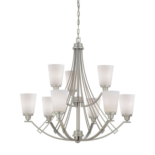 Wright Nine Light Chandelier in Matte Nickel (45|TK0012117)