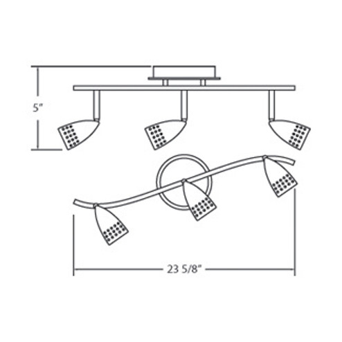 Mya Three Light Track in Satin Nickel (40|13733-018)