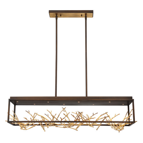 Aerie LED Linear Chandelier in Gold-Black Mix (40|35642-015)