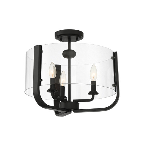 Campisi Three Light Semi Flush Mount in Black (40|38156-038)