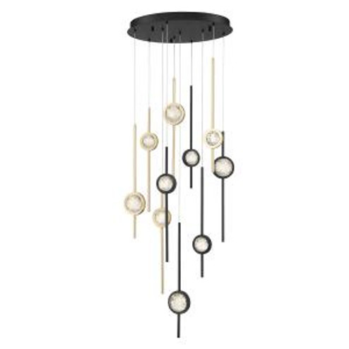 Barletta LED Chandelier in Black Anodized Aluminum (40|39464-033)