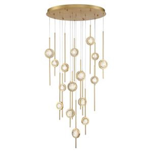 Barletta LED Chandelier in Brass Anodized Aluminum (40|39465-023)