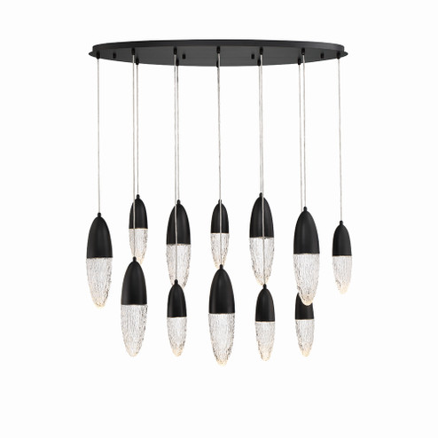 Ecrou 12 Light Linear Chandelier in Matte Black (40|43861-024)