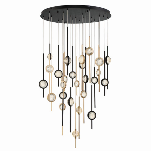 Barletta LED Chandelier in Mixed Black / Brass (40|43890-033)