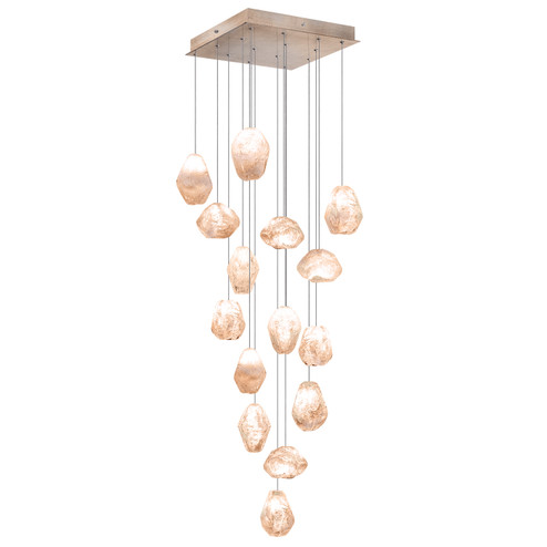 Natural Inspirations LED Pendant in Gold w/Clear Quartz Glass Drops (48|853040-24LD)