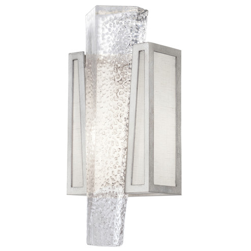 Crownstone One Light Wall Sconce in Silver w/Textured Linen Inserts (48|891150-11ST)