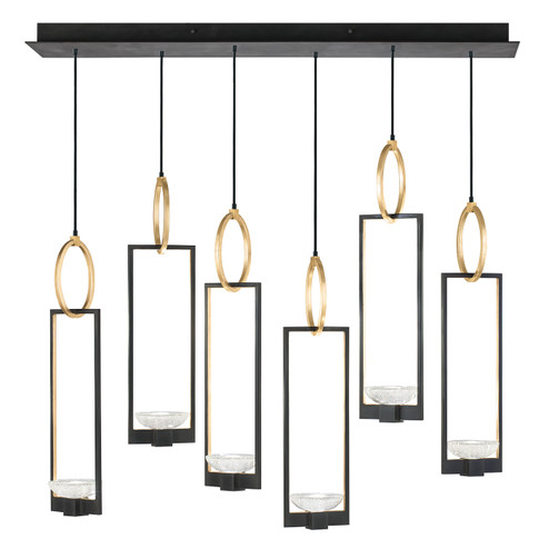 Delphi LED Pendant in Black/Gold (48|893140-3ST)