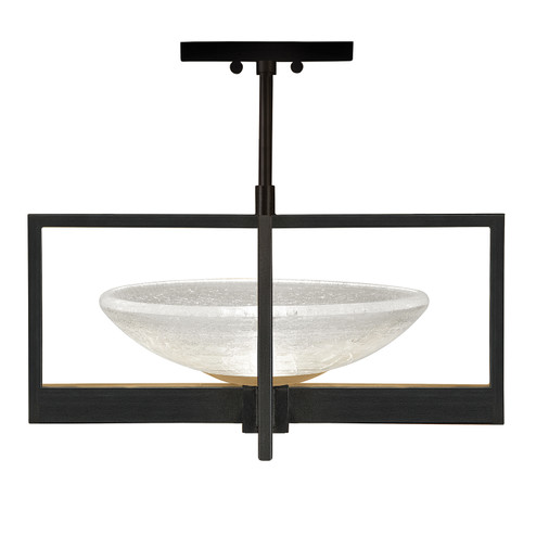 Delphi LED Semi-Flush Mount in Black/Gold (48|896440-3ST)