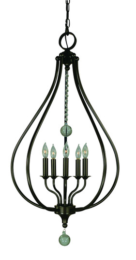 Dewdrop Five Light Pendant in Mahogany Bronze (8|4445 MB)