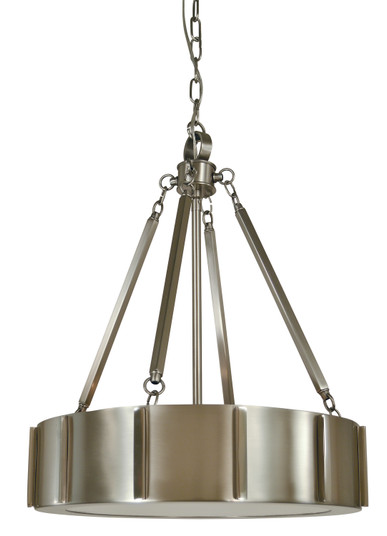 Pantheon Four Light Pendant in Matte Black w/Polished Nickel (8|4590 MBLACK/PN)