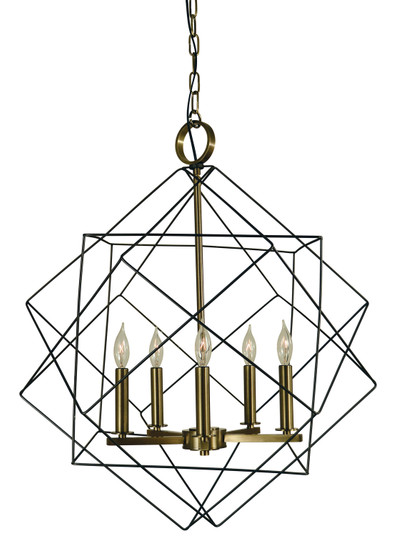 Etoile Five Light Chandelier in Satin Pewter w/Polished Nickel (8|4705 SP/PN)