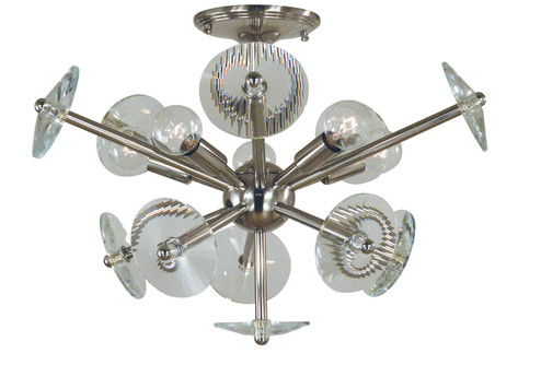 Apogee Five Light Flush / Semi-Flush Mount in Satin Pewter (8|4812 SP)