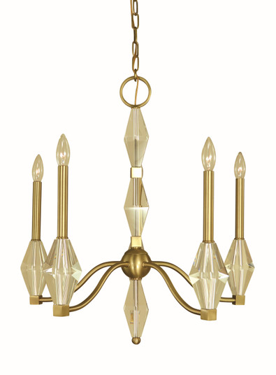 Vivian Five Light Chandelier in Brushed Brass (8|5665 BR)