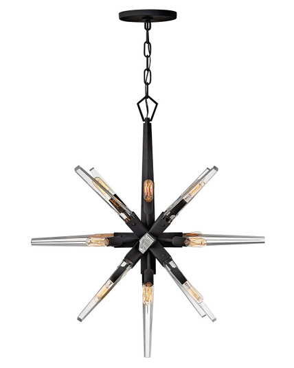 Ariel LED Chandelier in Black (138|FR47404BLK)