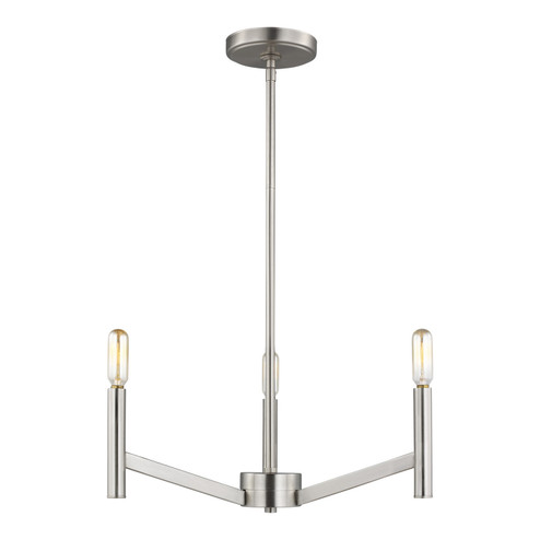 Vector Three Light Chandelier in Brushed Nickel (454|3124303EN-962)