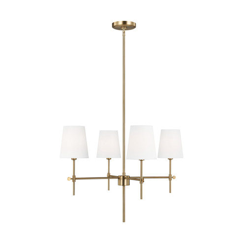 Baker Four Light Chandelier in Satin Brass (454|3187204-848)