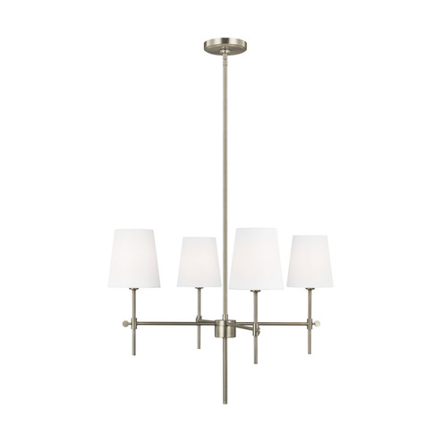 Baker Four Light Chandelier in Antique Brushed Nickel (454|3187204EN-965)