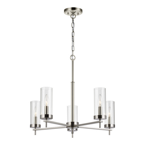 Zire Five Light Chandelier in Brushed Nickel (454|3190305-962)