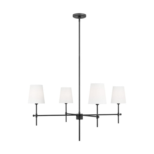 Baker Four Light Chandelier in Midnight Black (454|3287204EN-112)