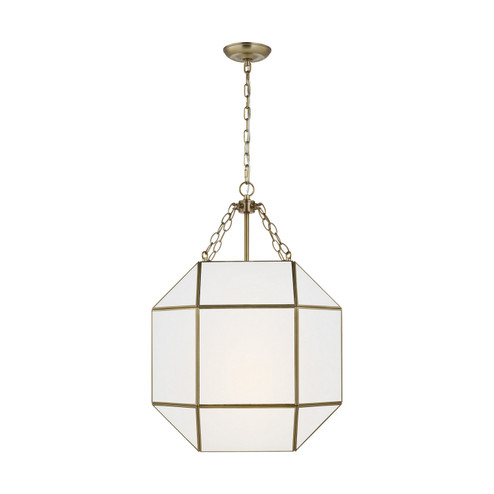 Morrison Three Light Lantern in Satin Brass (454|5279453-848)