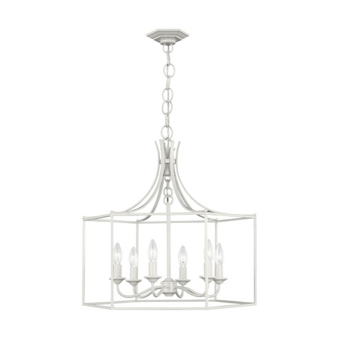 Bantry House Six Light Chandelier in Gloss Cream (454|AC1046GCM)