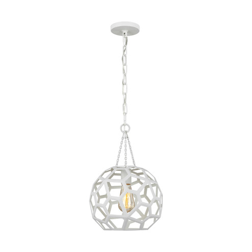 Feccetta One Light Pendant in Paper Mache White (454|AP1051PMW)