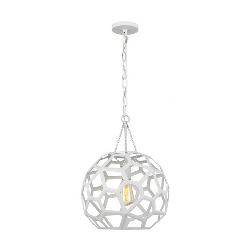 Feccetta One Light Pendant in Paper Mache White (454|AP1061PMW)