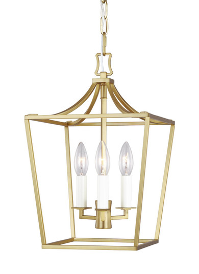 Southold Three Light Mini Lantern in Burnished Brass (454|CC1433BBS)