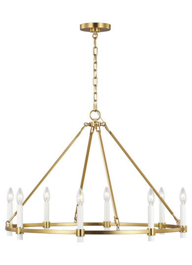 Marston Eight Light Chandelier in Burnished Brass (454|CC1458BBS)