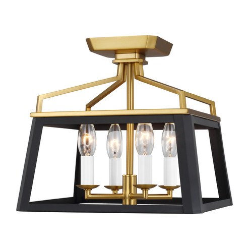 Carlow Four Light Flush Mount in Midnight Black (454|CF1084MBKBBS)