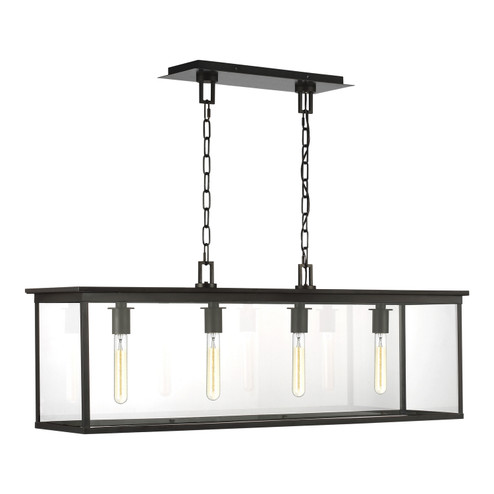 Freeport Four Light Outdoor Linear Chandelier in Heritage Copper (454|CO1214HTCP)