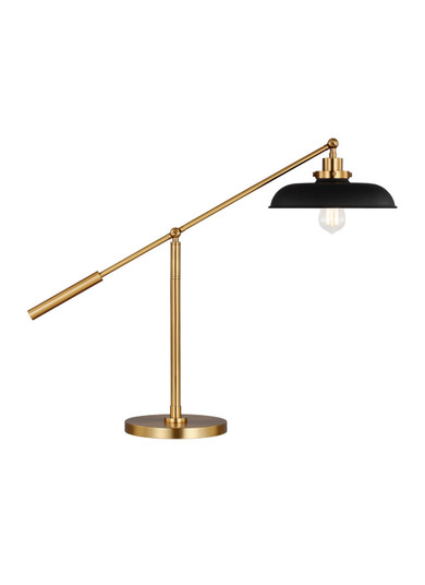 Wellfleet One Light Desk Lamp in Midnight Black and Burnished Brass (454|CT1111MBKBBS1)