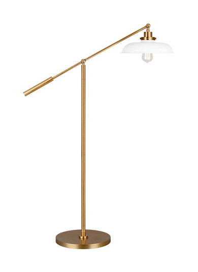 Wellfleet One Light Floor Lamp in Matte White and Burnished Brass (454|CT1141MWTBBS1)