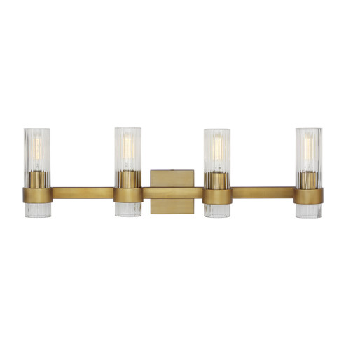 Geneva Four Light Vanity in Burnished Brass (454|CV1024BBS)