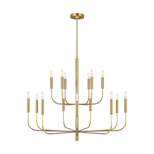 Brianna 15 Light Chandelier in Burnished Brass (454|EC10015BBS)