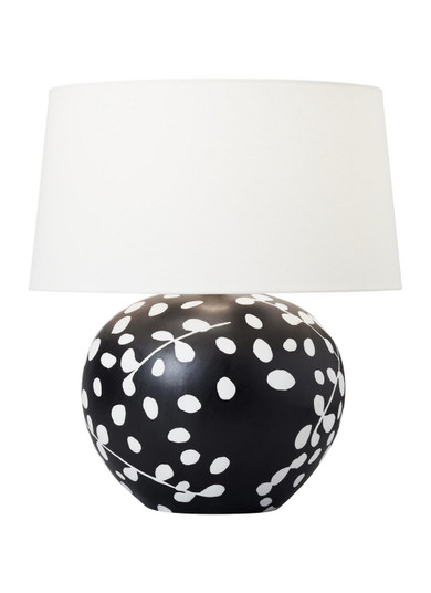 Nan One Light Table Lamp in White Leather W Black Leather (454|HT1011WLBL1)