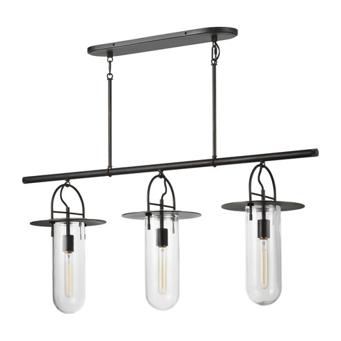 Nuance Three Light Linear Chandelier in Aged Iron (454|KC1023AI)