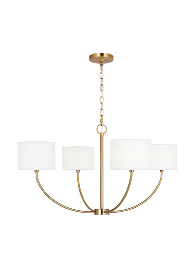 Sawyer Four Light Chandelier in Burnished Brass (454|KSC1034BBS)