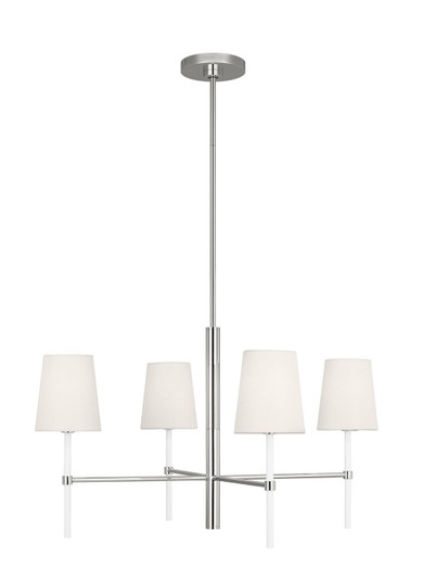 Monroe Four Light Chandelier in Polished Nickel (454|KSC1074PNGW)