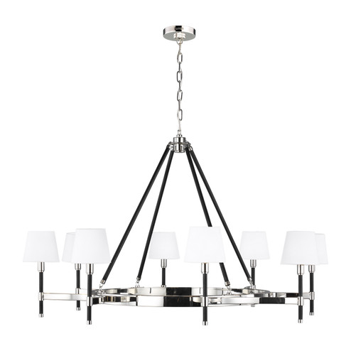 Katie Eight Light Chandelier in Polished Nickel (454|LC1018PN)