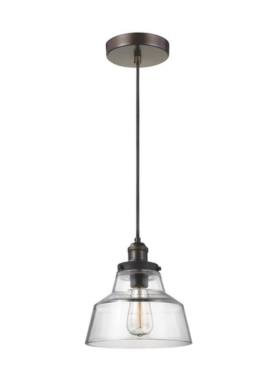 Baskin One Light Pendant in Painted Aged Brass / Dark Weathered Zinc (454|P1348PAGB/DWZ)