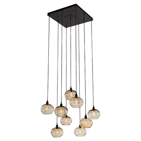 Coppa Nine Light Pendant in Matte Black (404|CHB0036-09-MB-OB-C01-E2)