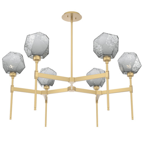 Gem LED Chandelier in Gilded Brass (404|CHB0039-39-GB-S-001-L3)