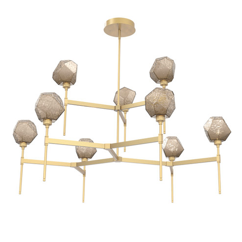 Gem LED Chandelier in Gilded Brass (404|CHB0039-55-GB-B-001-L3)