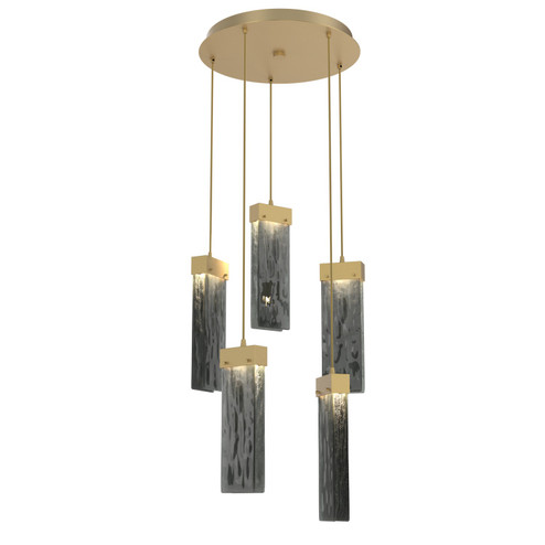 Parallel LED Pendant in Gilded Brass (404|CHB0042-05-GB-SG-C01-L3)