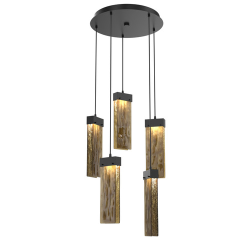 Parallel LED Pendant in Matte Black (404|CHB0042-05-MB-BG-C01-L1)